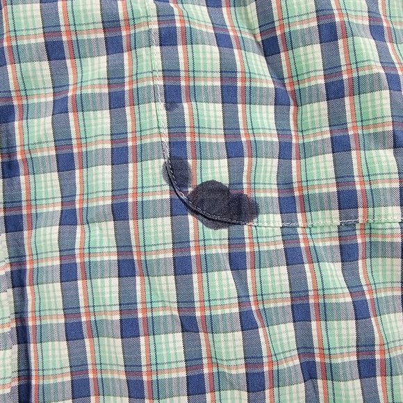 Ralph Lauren Mens XL Multicolor Plaid Button Shirt Casual Formal Short Sleeve - Picture 5 of 10
